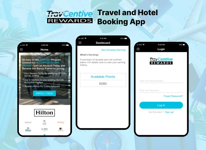 Travel and hotel booking app